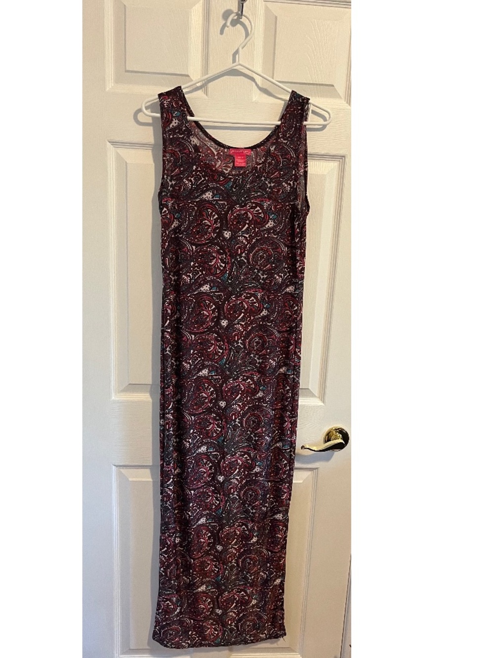Fuchsia paisley maxi dress